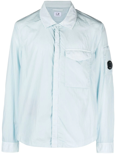 Shop C.p. Company Overshirt Chrome-r In Light Blue