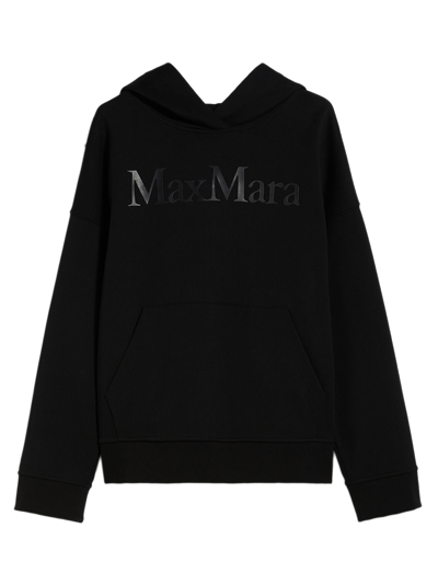 Shop 's Max Mara Felpa Con Cappuccio In Jersey In Black