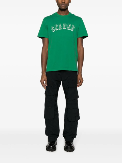 Shop Golden Goose T-shirt Con Stampa In Green