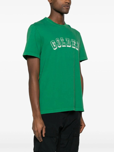 Shop Golden Goose T-shirt Con Stampa In Green
