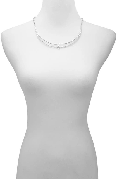 Shop Vince Camuto Layered Frontal Necklace In Silver