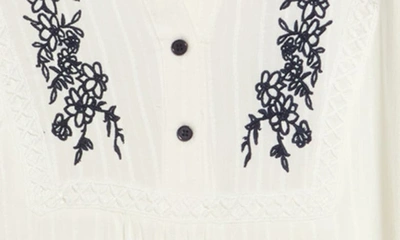 Shop Forgotten Grace Embroidered Trim Blouse In White