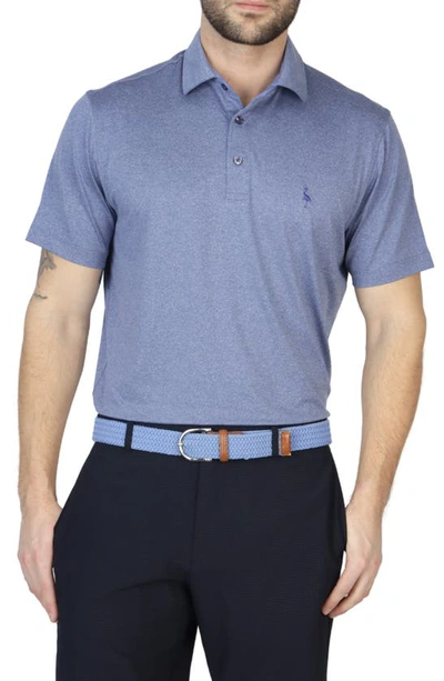Shop Tailorbyrd Tonal Melange Performance Polo In Navy