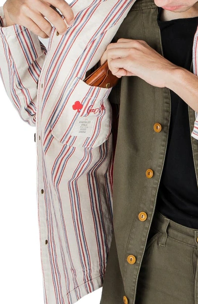 Imperfects Creators Stripe Chore Coat In Flying Colors