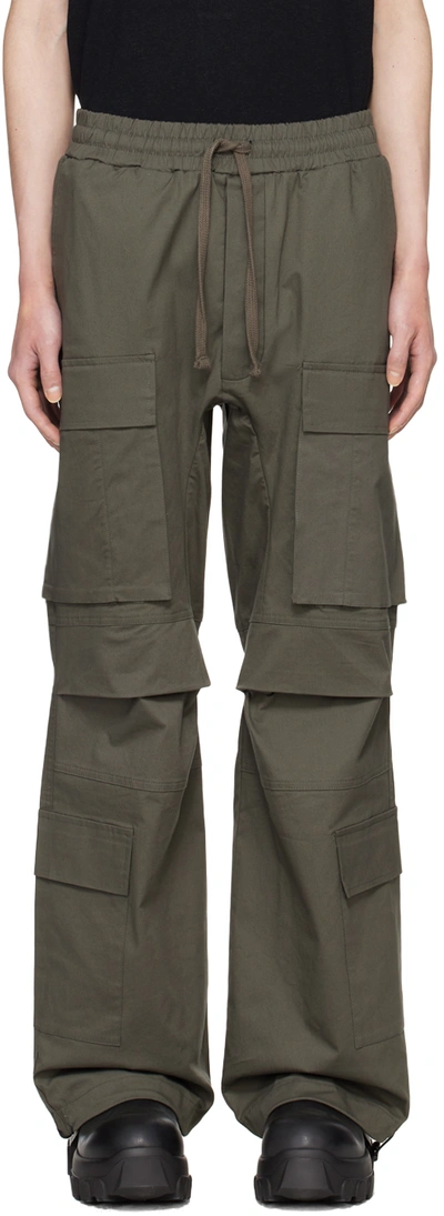 Shop Thom Krom Green M St 441 Cargo Pants In Ivy Green