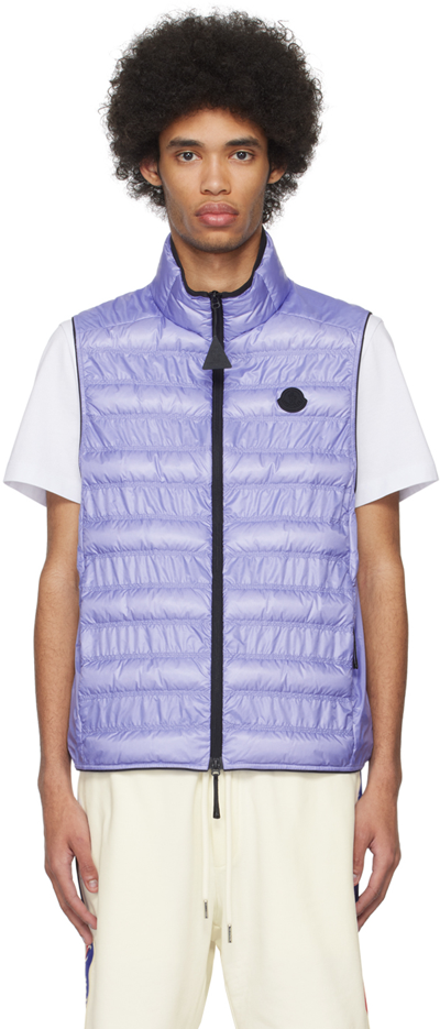 Shop Moncler Purple Lautaret Down Vest In Purple Hue 60a