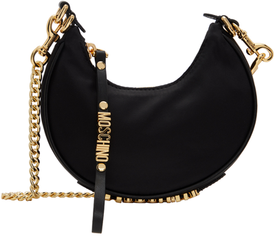 Shop Moschino Black Multipockets Shoulder Bag In B3555 Fantasy Black