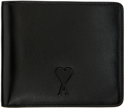 Shop Ami Alexandre Mattiussi Black Ami De Cœur Folded Wallet In Black/001