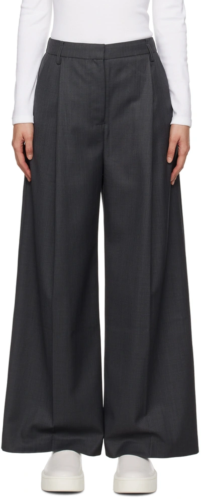 Shop Camilla And Marc Gray Atlanta Trousers In D00 Grey Marle
