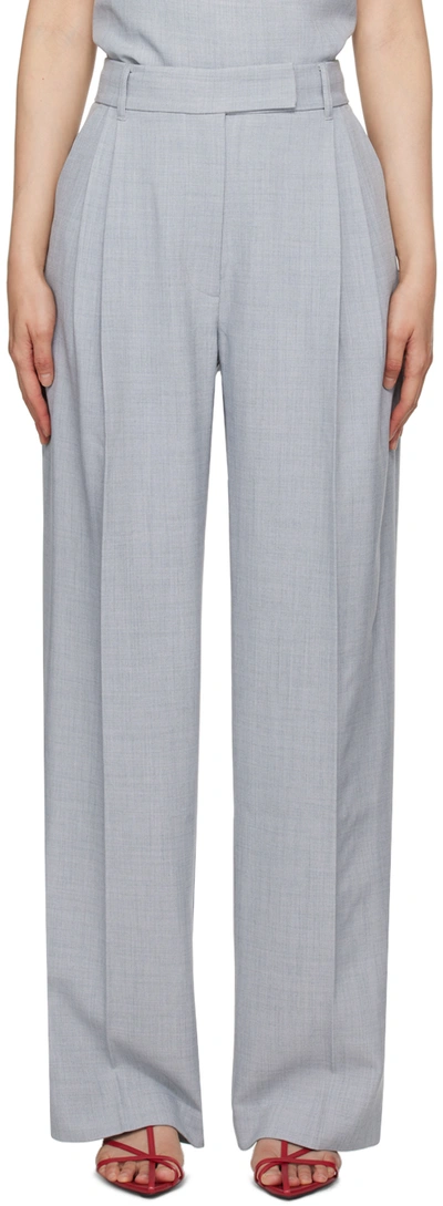 Shop Camilla And Marc Gray Harper Trousers In M60 Dusty Blue