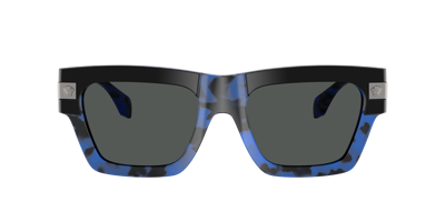 Versace Tortoiseshell Rectangle-frame Sunglasses In Dunkelgrau