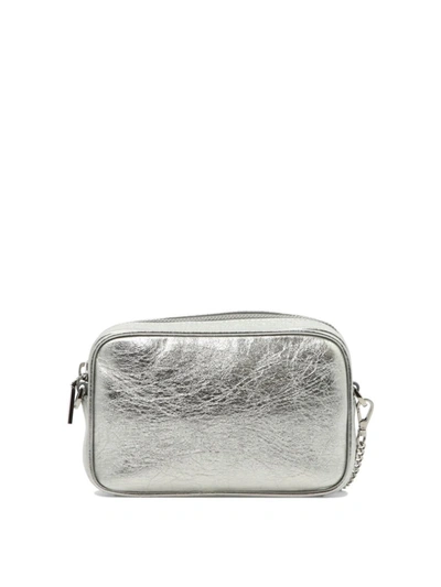 Shop Golden Goose "mini Star" Crossbody Bag In Silver
