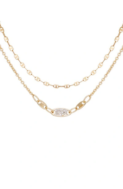 Shop Vince Camuto Mariner Chain Layered Necklace In Gold