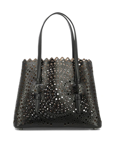 Shop Alaïa "mina 25" Handbag In Black