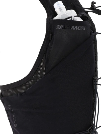 Shop Salomon "adv Skin 5" Running Vest In Black
