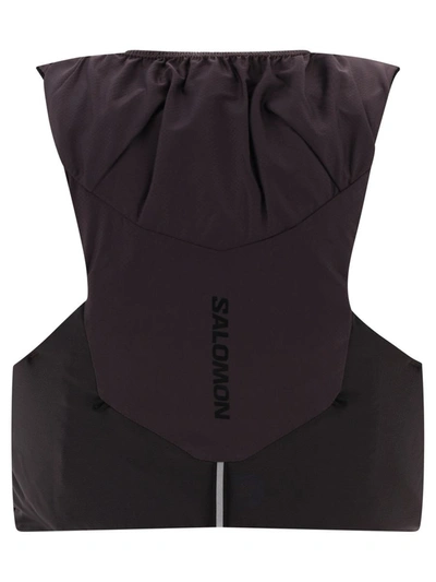 Shop Salomon "adv Skin 5" Running Vest In Grey