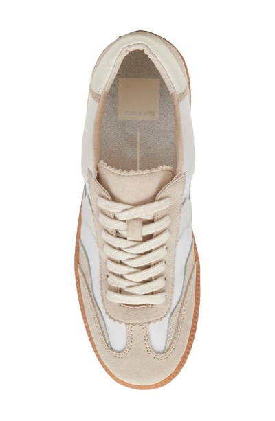 Dolce Vita Notice X Platform Sneaker In Ivory Multi Nylon