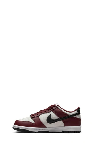 Nike Dunk Low "dark Team Red" Sneakers In Dark Red/ Black/ White/ White