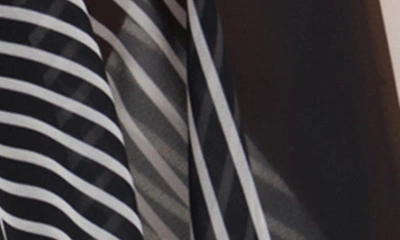 Reiss Charli Stripe Print Blouse In Black/ Cream