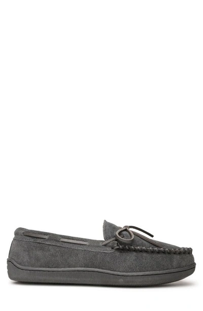 Shop Minnetonka Lined Hardsole Slipper In Charcoal