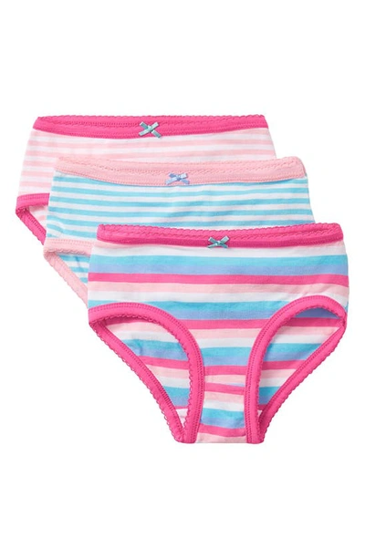 Shop Hatley Kids' Stripe 3-pack Assorted Briefs In Pink