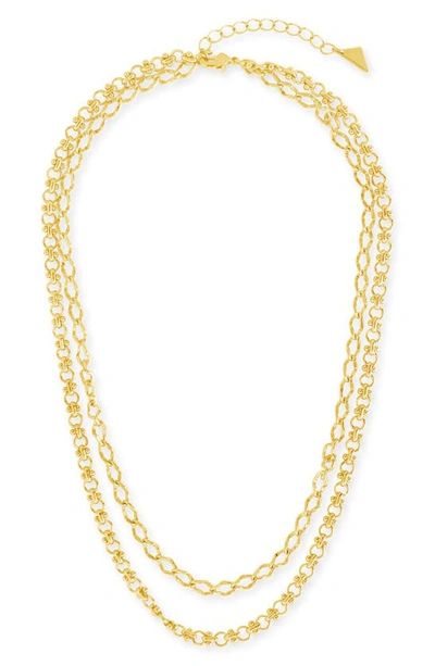 Shop Sterling Forever Selena Layered Necklace In Gold