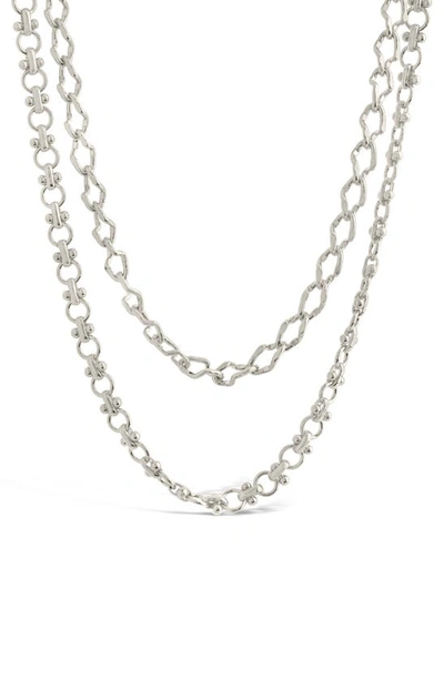 Shop Sterling Forever Selena Layered Necklace In Silver