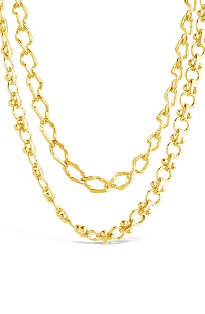 Shop Sterling Forever Selena Layered Necklace In Gold