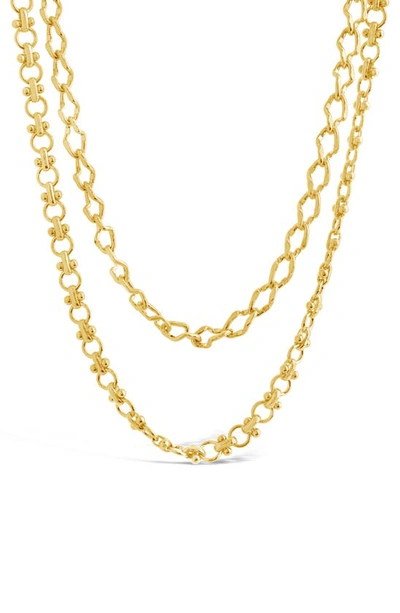 Shop Sterling Forever Selena Layered Necklace In Gold