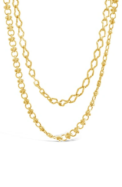 Sterling Forever 14k Plated Selena Layered Chain Necklace In Gold