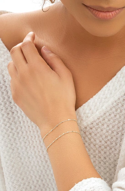 Sterling Forever Chloe Set Of 2 Station Bracelets In Silver