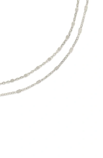 Sterling Forever Chloe Set Of 2 Station Bracelets In Silver