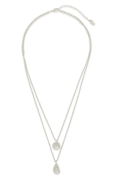 Shop Sterling Forever Aldari Layered Necklace In Silver