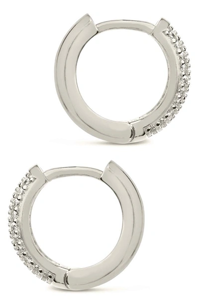 Sterling Forever Silver Infinity Hoops In Silver