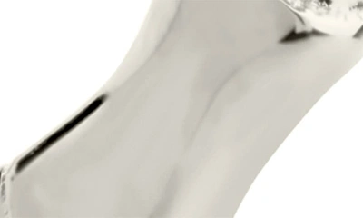 Sterling Forever Bamboo Huggie Earrings In Silver