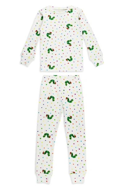 Shop L'ovedbaby X 'the Very Hungry Caterpillar™' Kids' Fitted Organic Cotton Two-piece Pajamas