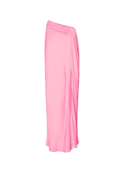 Shop Lapointe Satin Asymmetric Skirt In 12