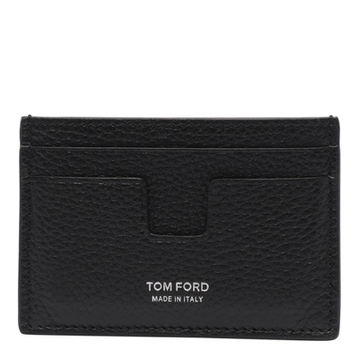 Shop Tom Ford T-line Classic Card Holder In Black