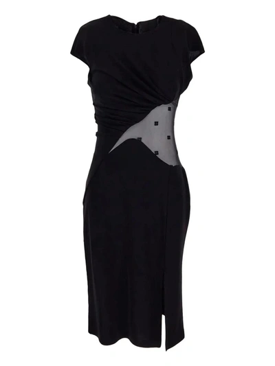 Shop Givenchy Logo Dress In Black