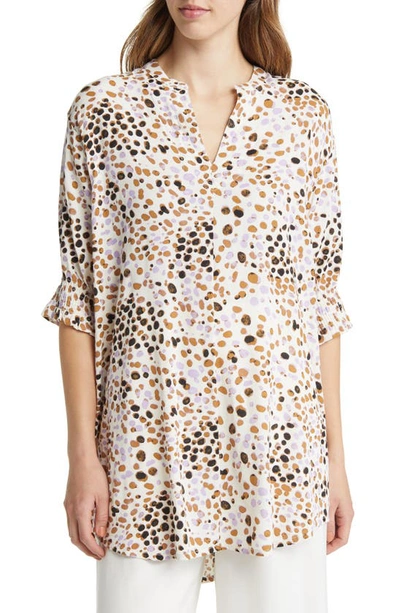 Masai Copenhagen Gianelle Print Tunic Top In Whitecap
