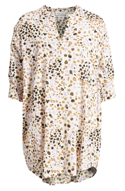 Masai Copenhagen Gianelle Print Tunic Top In Whitecap