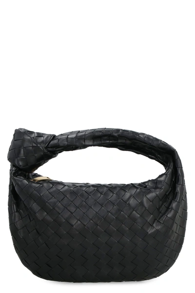 Shop Bottega Veneta Teen Jodie Leather Shoulder Bag In Black