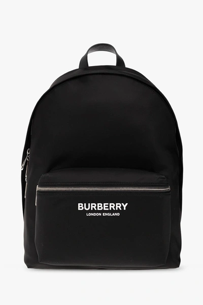 Shop Burberry Backpack With Logo In Black