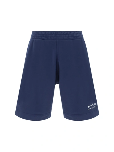Shop Givenchy Shorts In Deep Blue