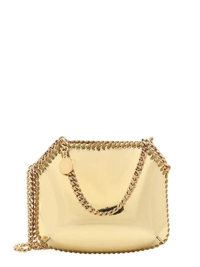 Shop Stella Mccartney Falabella Shoulder Bag In Gold