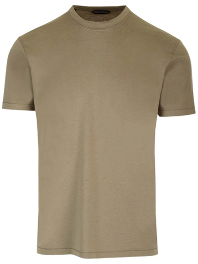 Shop Tom Ford Military Green T-shirt