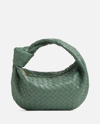Shop Bottega Veneta Teen Jodie Leather Handbag In Green