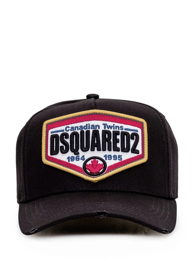 Shop Dsquared2 Baseball Cap With Patch In Nero