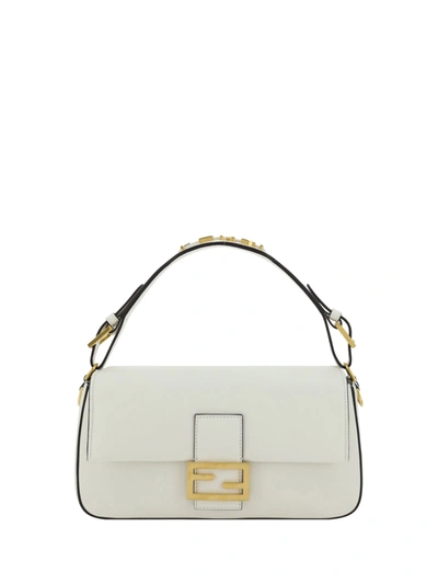 Shop Fendi Baguette Handbag In White