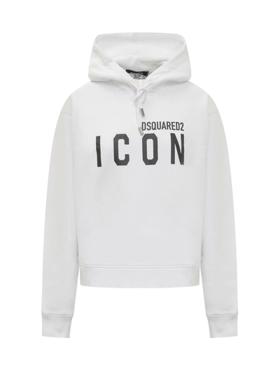 Shop Dsquared2 Hoodie In White-black